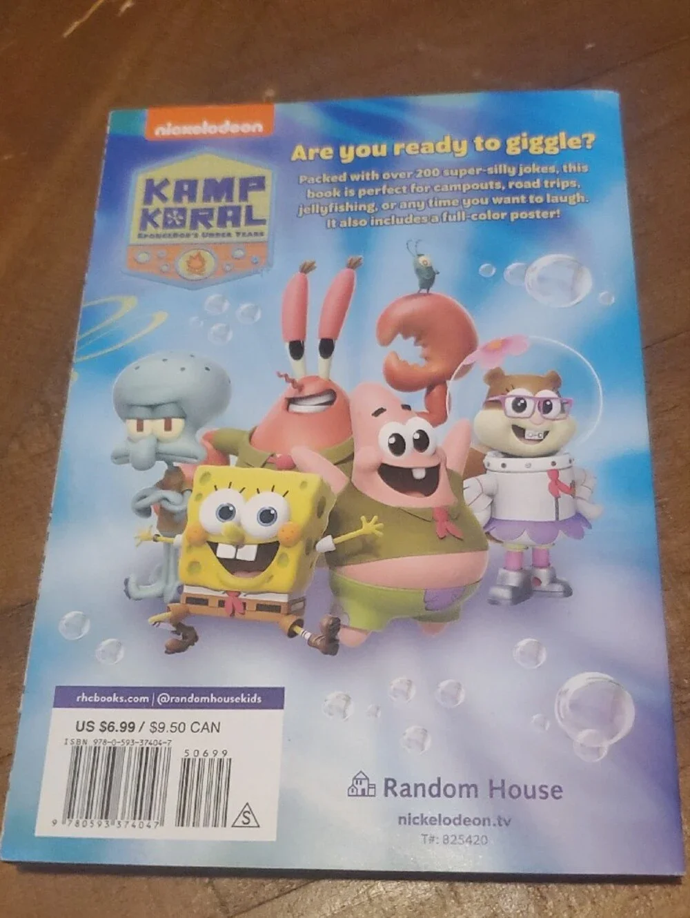 Nickelodeon SpongeBob Patrick Blue Purple Yellow Joke Book